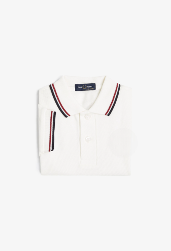 Kids Twin Tipped Fred Perry Shirt- Snow White