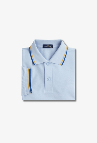 Kids Twin Tipped Fred Perry Shirt- Light Smoke